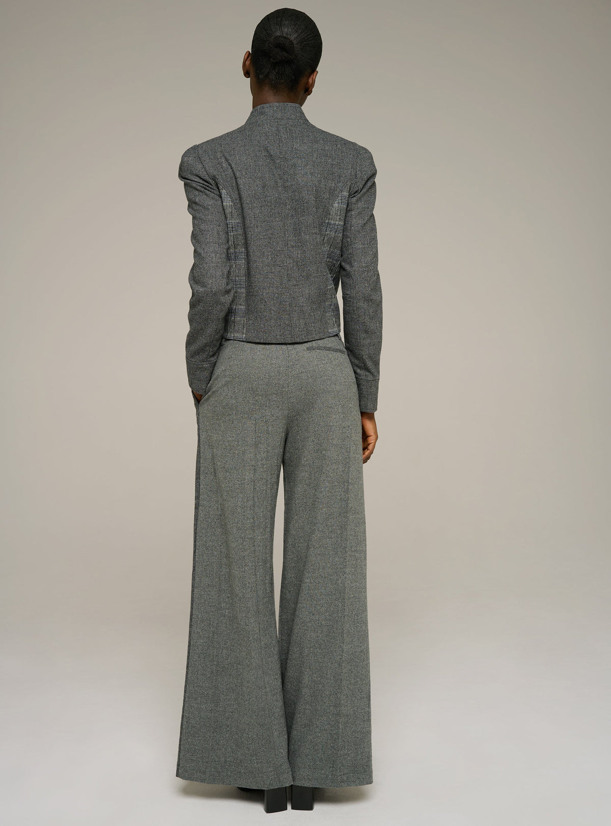 Cotélac Wide-leg pants in mixed materials