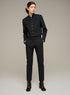 Black straight-leg pants