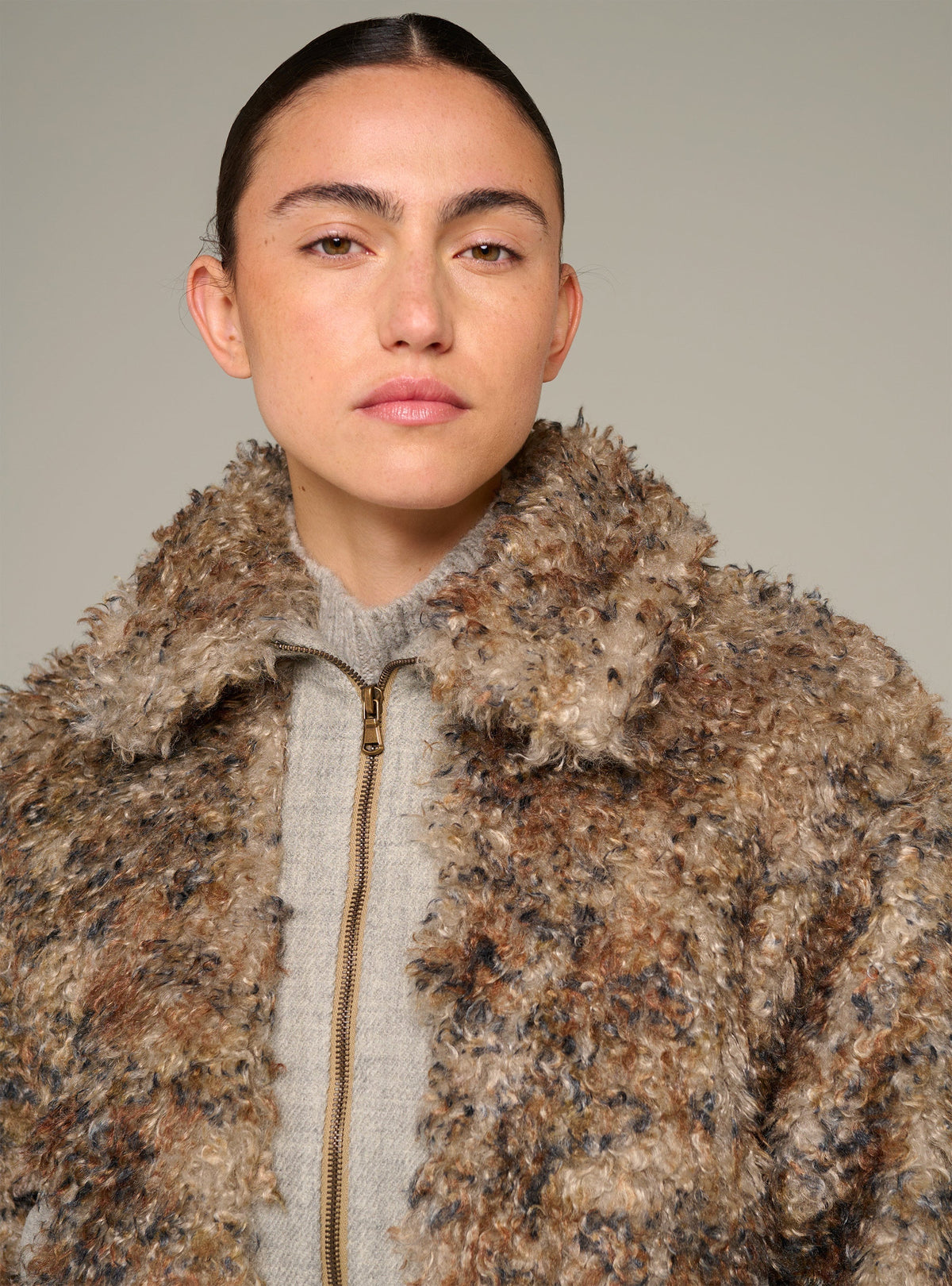 Cotélac Printed oversized long-sleeve bomber jacket