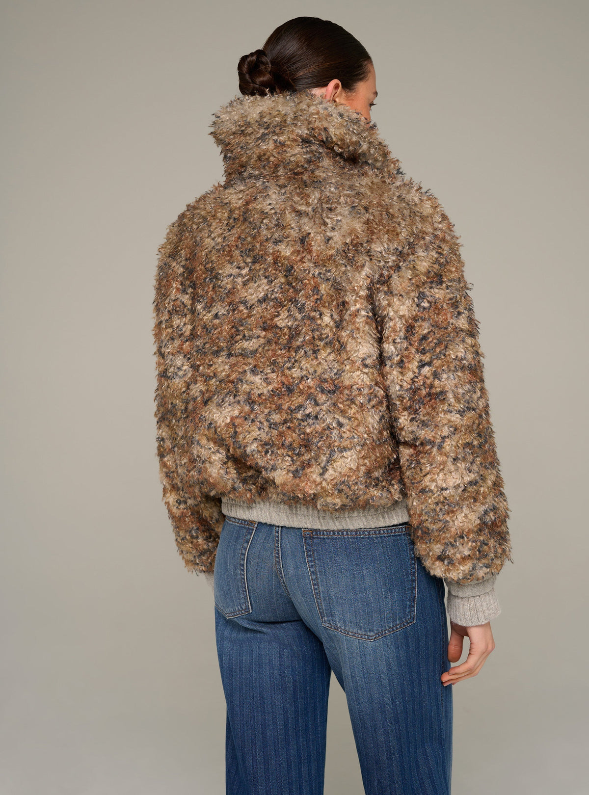 Cotélac Printed oversized long-sleeve bomber jacket