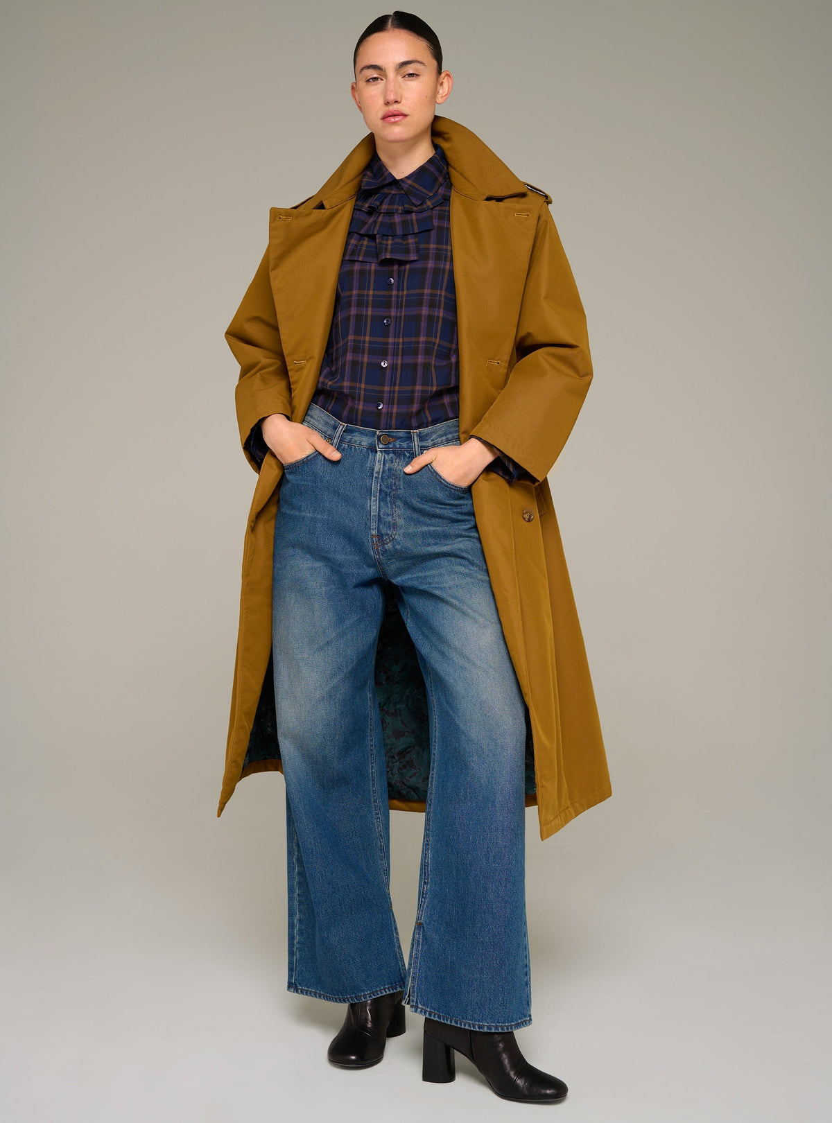 Cotélac Trench coat with printed lining