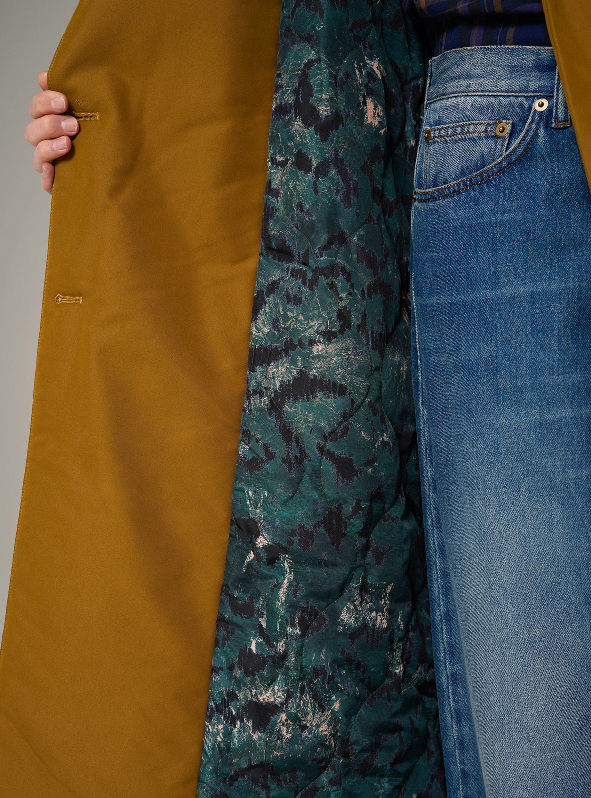 Cotélac Trench coat with printed lining